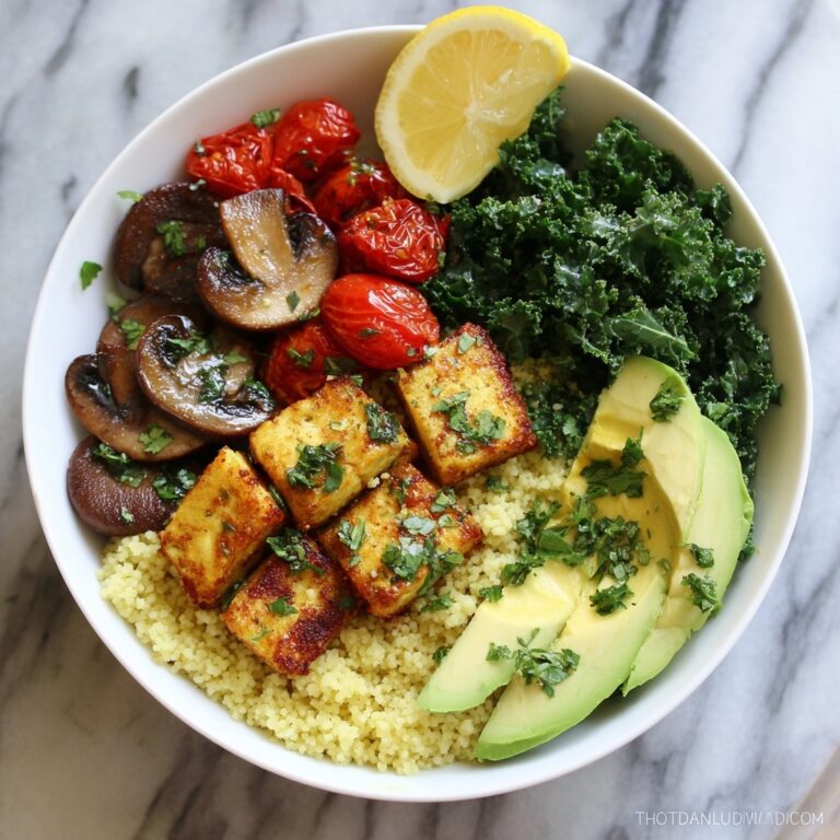 Scrambled Tofu Breakfast Bowl with Mushrooms and Kale Recipe