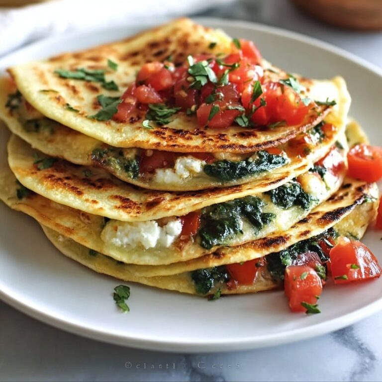 Spinach, Feta, and Mozzarella Quesadillas Recipe