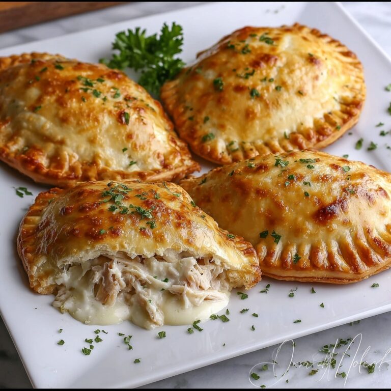 Cheesy Chicken Alfredo Calzones Recipe