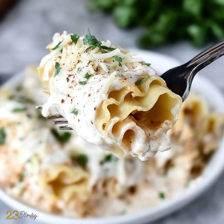 Chicken Alfredo Lasagna Rolls Recipe