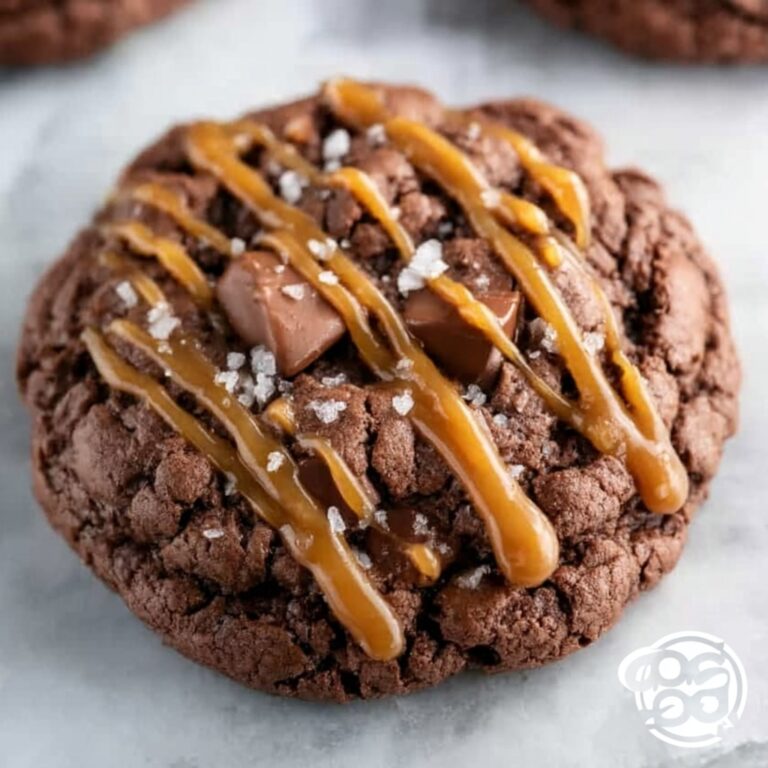 Double Chocolate Salted Caramel Cookies Recipe